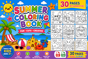 Summer Coloring Book for Kids, a Seasonal Illustration by Design Station (Thumbnail 1 of 3)