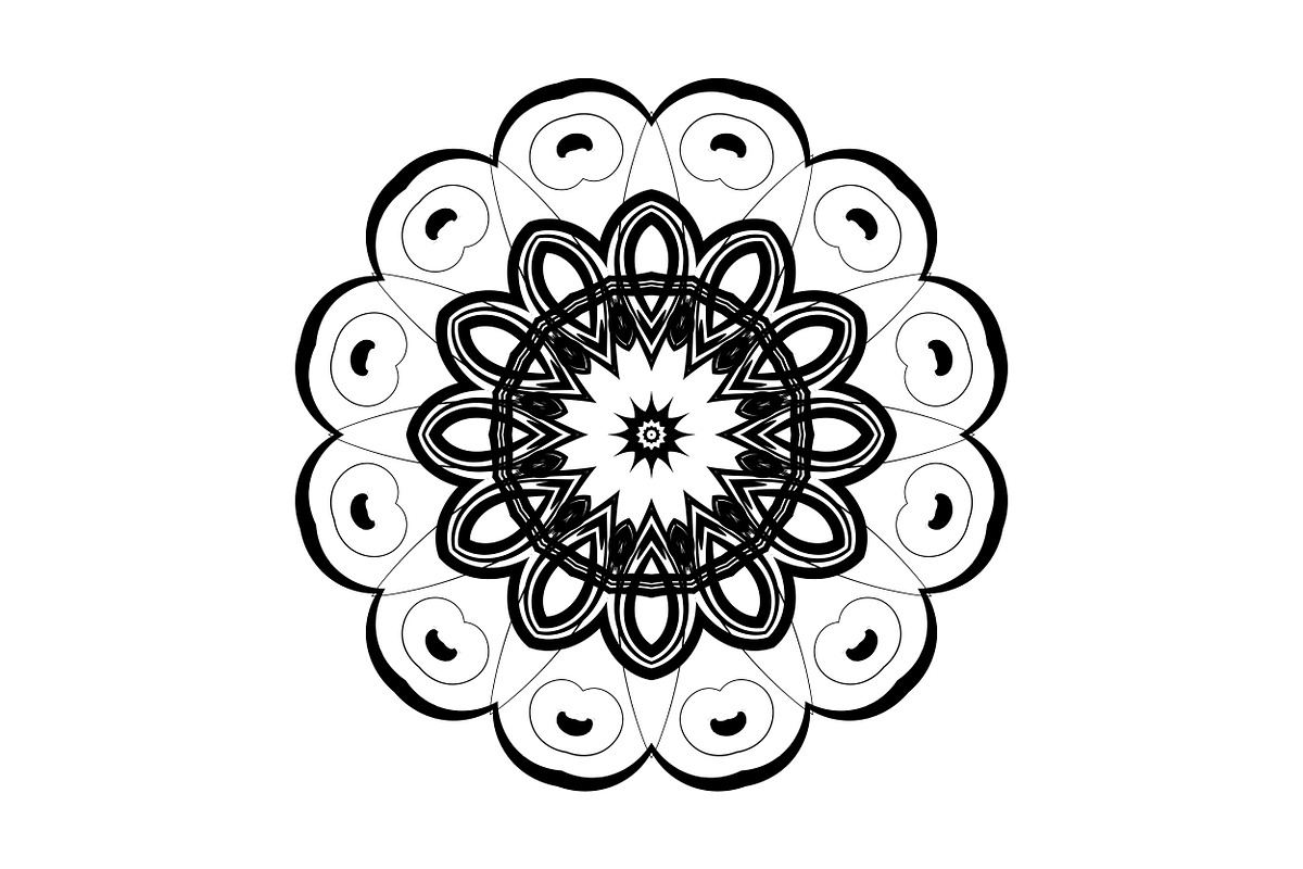 Elegant Mandala Line Art Collection, a Decorative Illustration by NJ Himel (Photo 21 of 101)