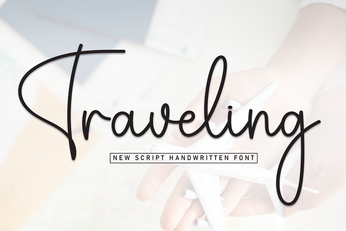 Traveling | Script Font, a Handwritten Font by Scratchones (Photo 1 of 8)