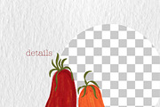 Oil Pastel Whimsical Tomatoes Set, a Food Illustration by Oleksandra Illustrates (Thumbnail 5 of 16)