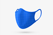 Fabric Face Mask Mockup Template, a Mask Mockup by graphypix (Thumbnail 3 of 4)