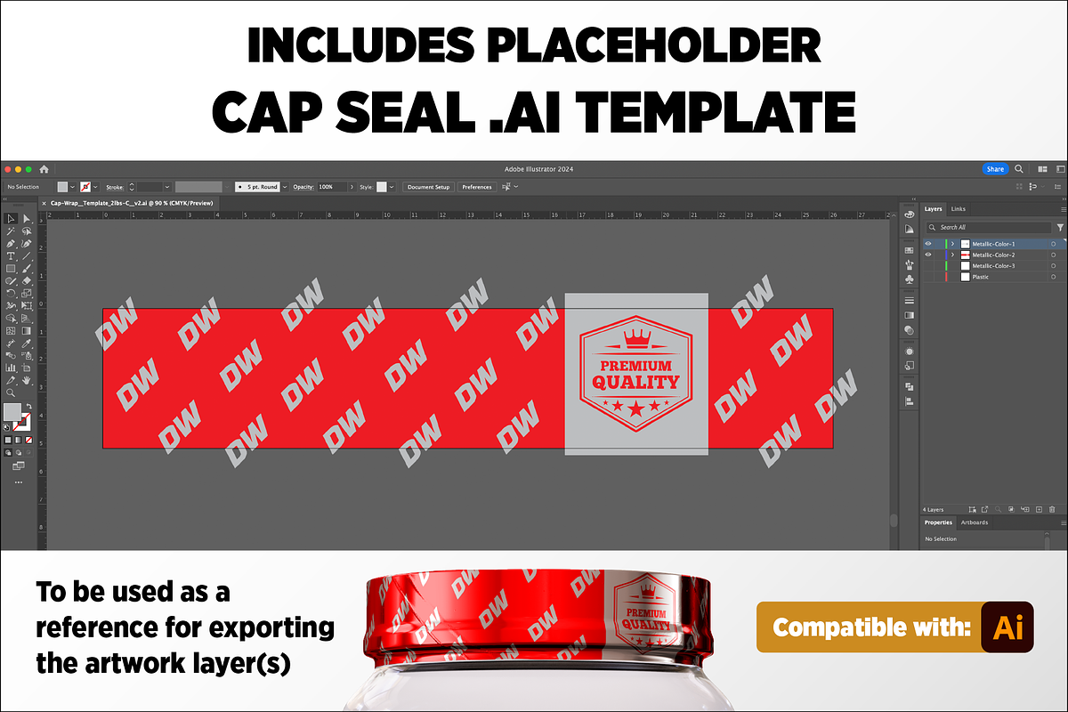 2lb Whey Protein Jar Mockup C3-Pro, a Packaging Mockup by Design Warlord (Photo 9 of 17)
