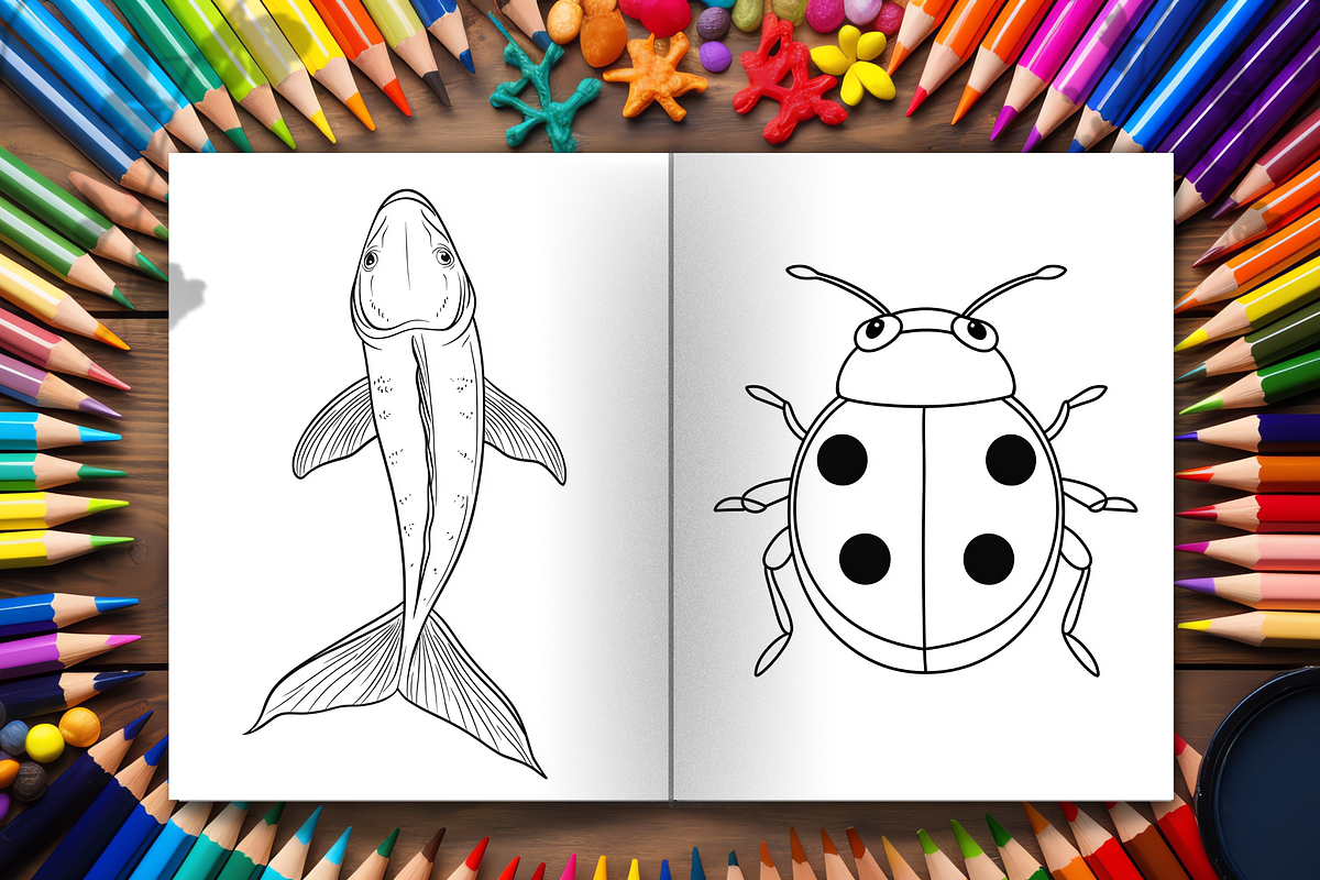 Cute Baby Animal Coloring Books, an Animal Illustration by LA Design (Photo 5 of 10)