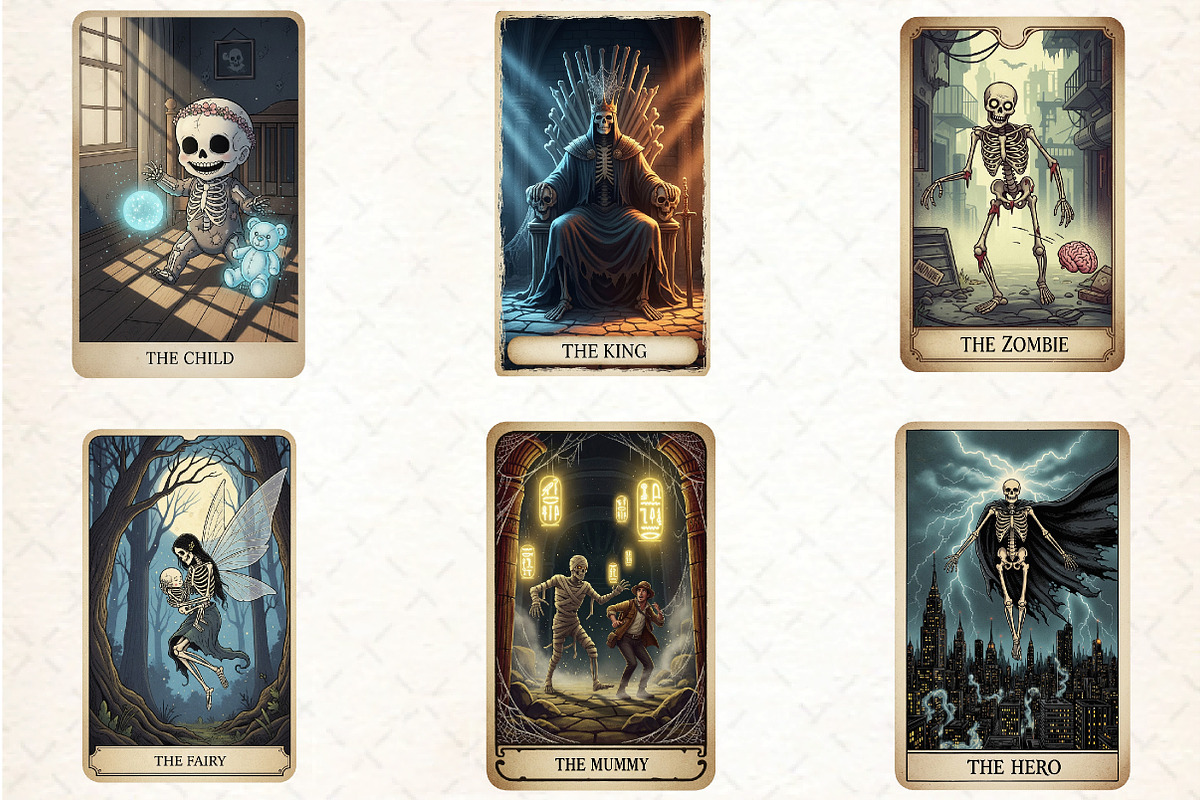 Funny Halloween Tarot Card, an Illustration by DreamCafeArt (Photo 5 of 6)
