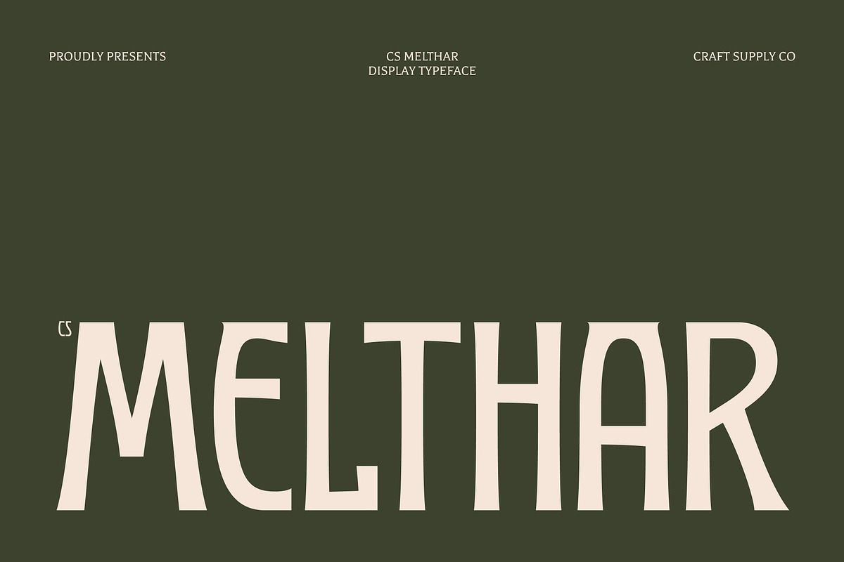 CS Melthar – Classic Display Font, a Sans Serif Font by Craft Supply Co. (Photo 1 of 8)