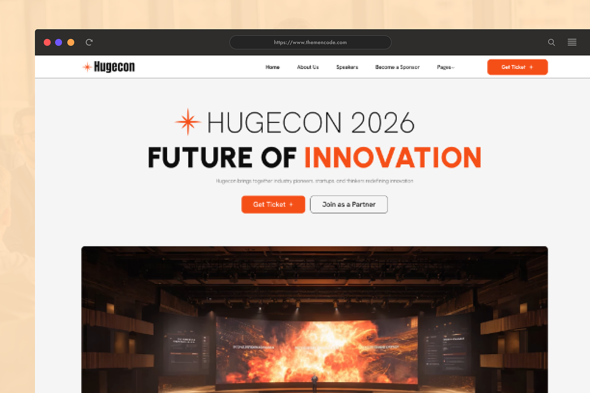 Hugecon - Events Web HTML Template, a HTML Template by TNCFlow (Photo 4 of 5)