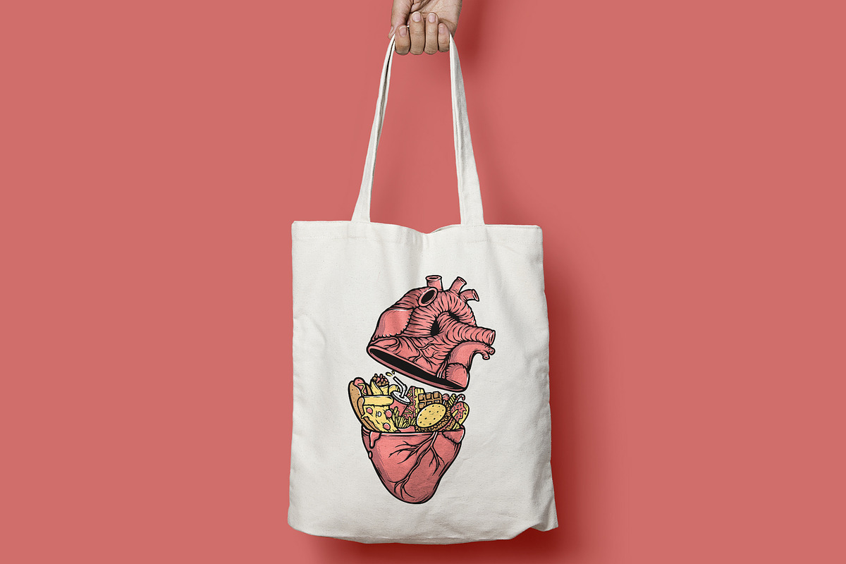 lots of food in the heart, a Food Illustration by gunaonedesign (Photo 4 of 4)