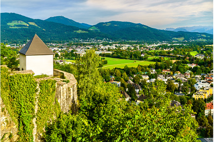 Hohensalzburg Fortress in Salzburg, an Architecture Photo by Leonid Andronov