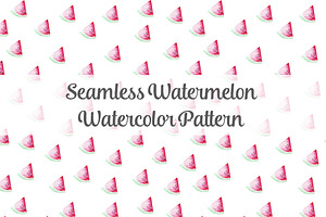 Watercolor Watermelon Pattern