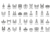 American Capitals - Landmark Icons, an Outline Icon by Jozsef Balazs-Hegedus (Thumbnail 2 of 6)