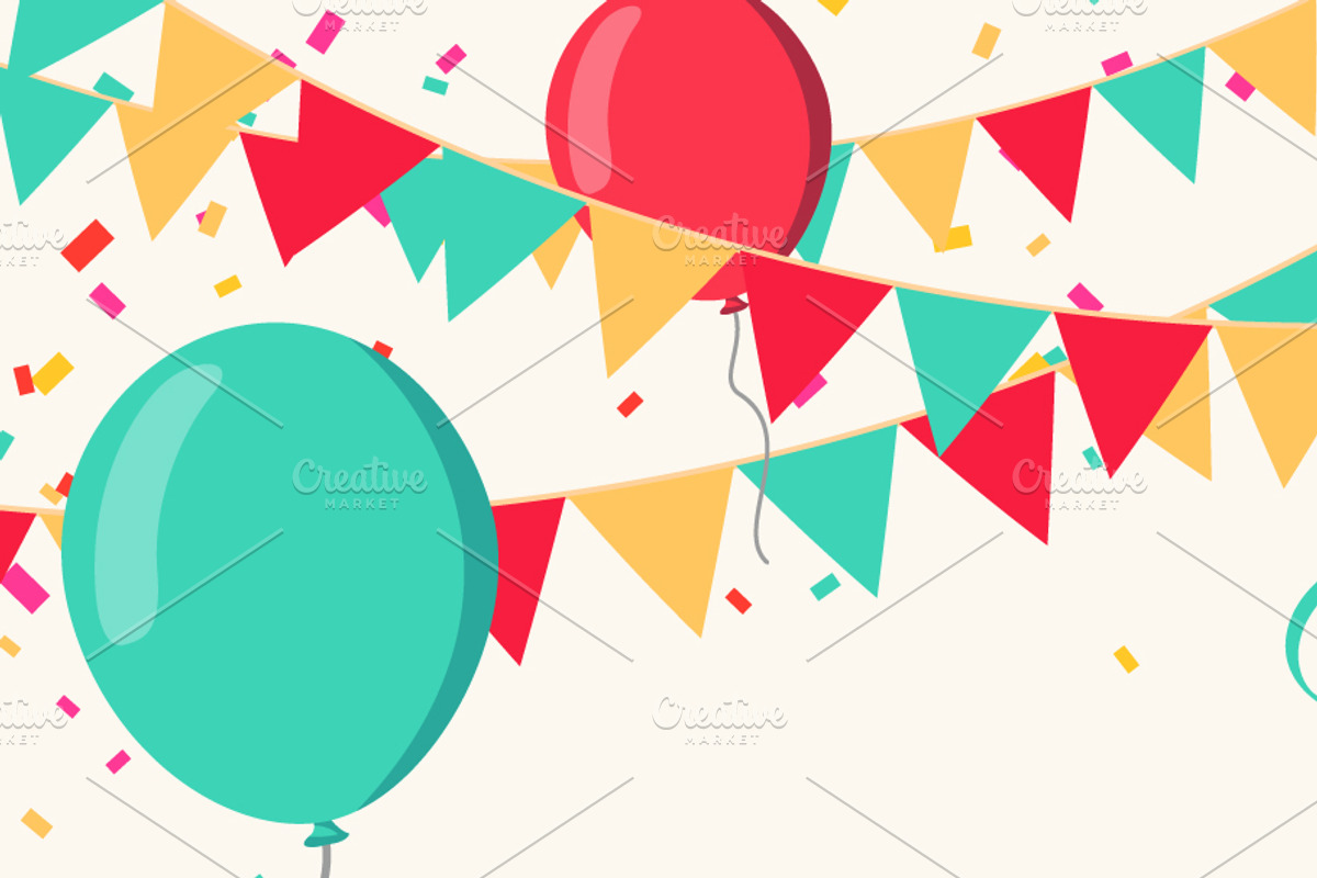 Celebration Party Background, a Decorative Illustration by Black White Mouse Design (Photo 3 of 3)