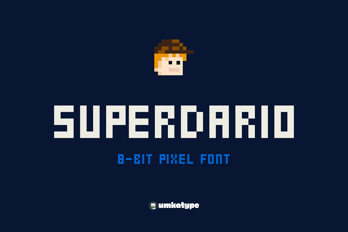 SuperDario Pixel Game Font, a Font by alpercakici (Photo 9 of 9)