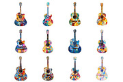 Stained Glass Guitar Clipart, an Illustration by Design Market (Thumbnail 3 of 3)