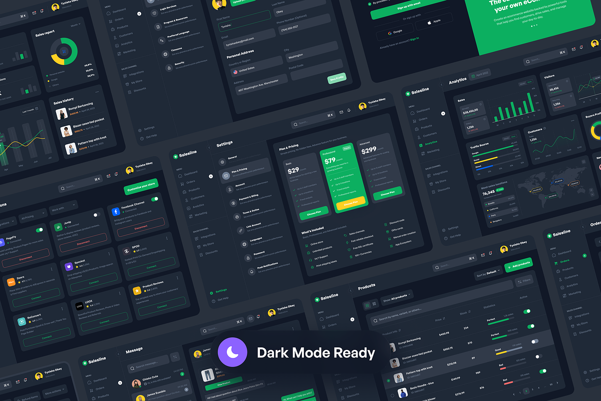 Salesline - Sales Analytic Dashboard, an UI Kit Template by Unpixel Design (Photo 5 of 5)