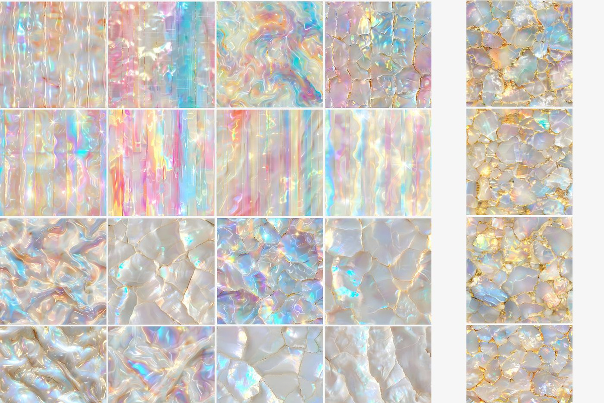 Iridescent Holographic Opal Texture, a Pattern Graphic by UniqueMe (Photo 17 of 17)