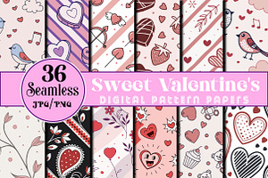 Sweet Valentine's Digital Papers, an Arts & Entertainment Photo by Wow Magic