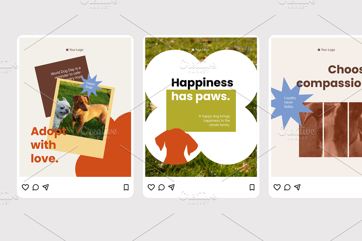 Happy Dogs - Instagram Post, a Social Media Template by Izdihaar_Studio (Photo 4 of 4)