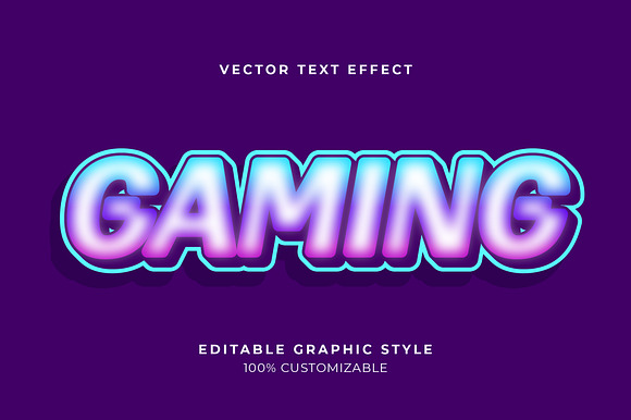 Neon Gradient Gaming Text Effect preview 3