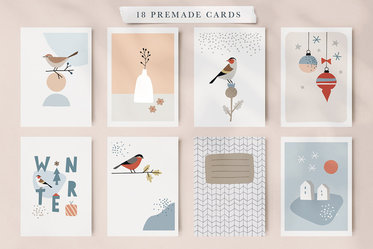 Winter birds Christmas set, an Animal Illustration by Tabita's shop (Photo 5 of 11)