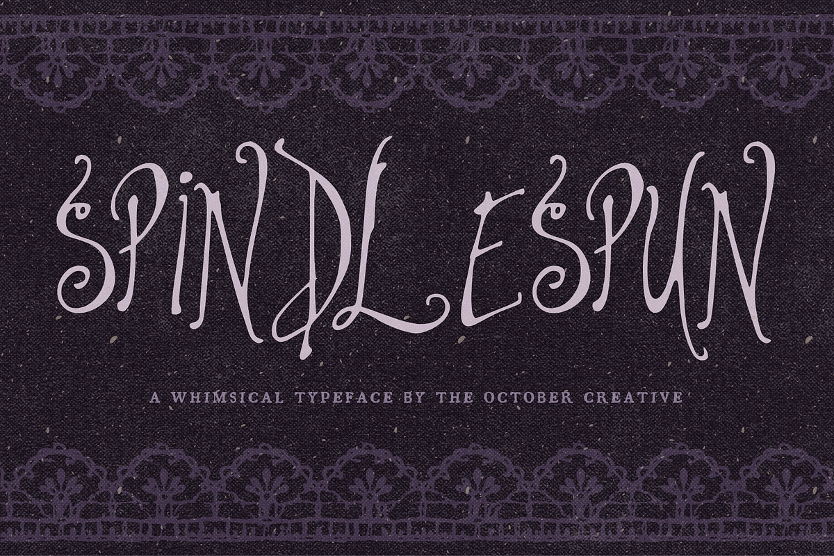 Spindlespun Spindly Display Font, a Handwritten Font by The October Creative (Photo 1 of 8)