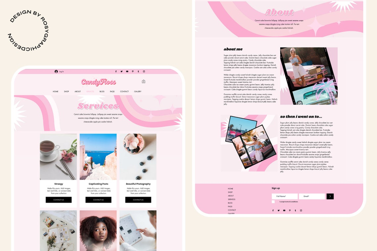 Wix Website Template -Retro Candy, a Wix Template by The Pixel Palace (Photo 9 of 9)