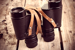 Old Binoculars Filtered, a Photo by THP Creative