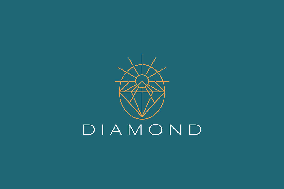 Diamond Logo Sunrise Abstract Symbol, a Branding & Logo Template by Signatoro (Photo 2 of 2)
