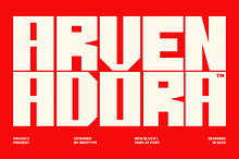 Arvenadora - Blocky Display Font