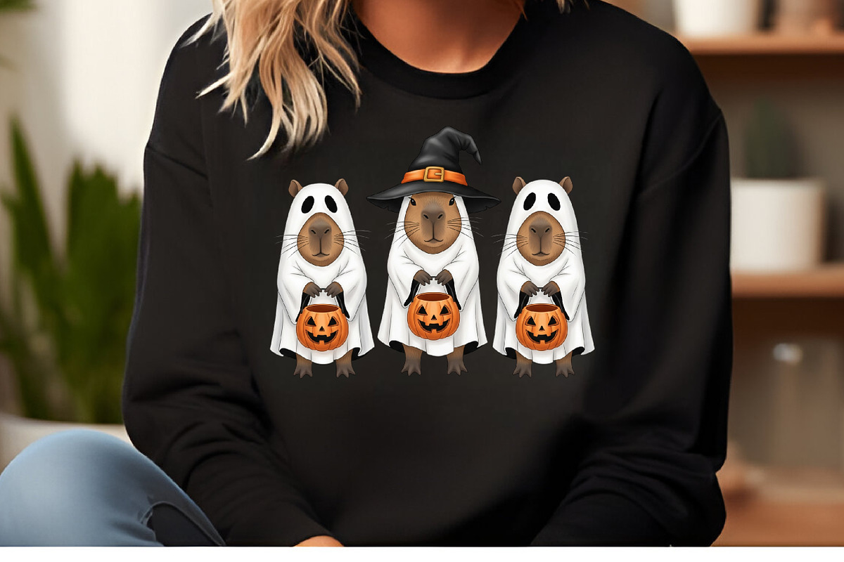 Kawaii Capybara Ghost PNG, an Illustration by DreamArtGraphic (Photo 3 of 5)