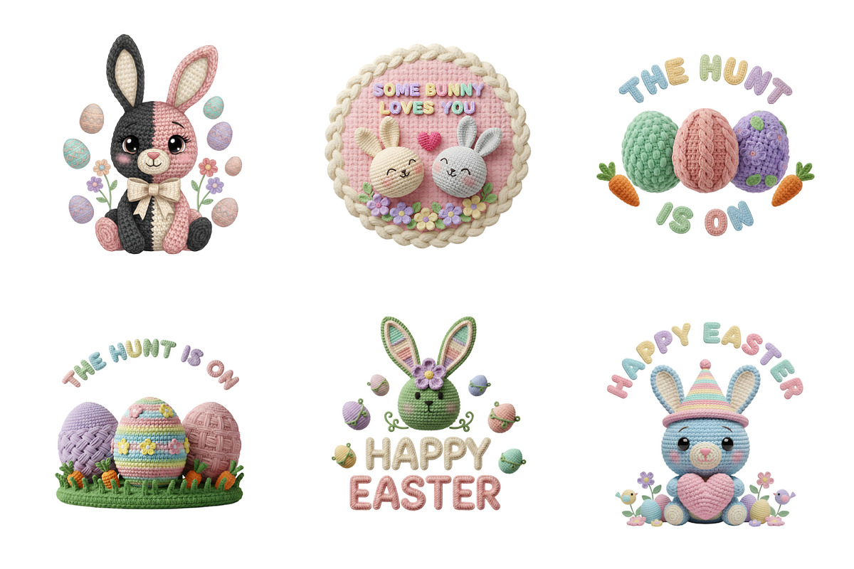 Easter Faux Yarn Clipart, an Illustration by SinaCreation (Photo 4 of 11)