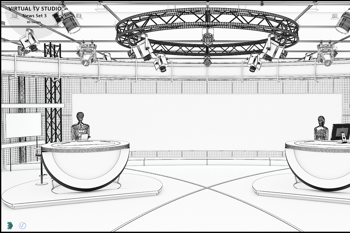 TV Studio Collection Vol 6 - 2 PCS, an Architecture 3D Model by akerStudio (Photo 74 of 98)