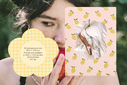 Gingham Garden Print Papers & Frames, a Background Graphic by Lidberia (Thumbnail 8 of 12)