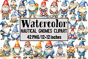 Nautical Gnomes Clipart, an Illustration by Design Market (Thumbnail 1 of 4)