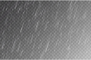 Rain effect, realistic falling rain, an Illustration by Vector Tradition