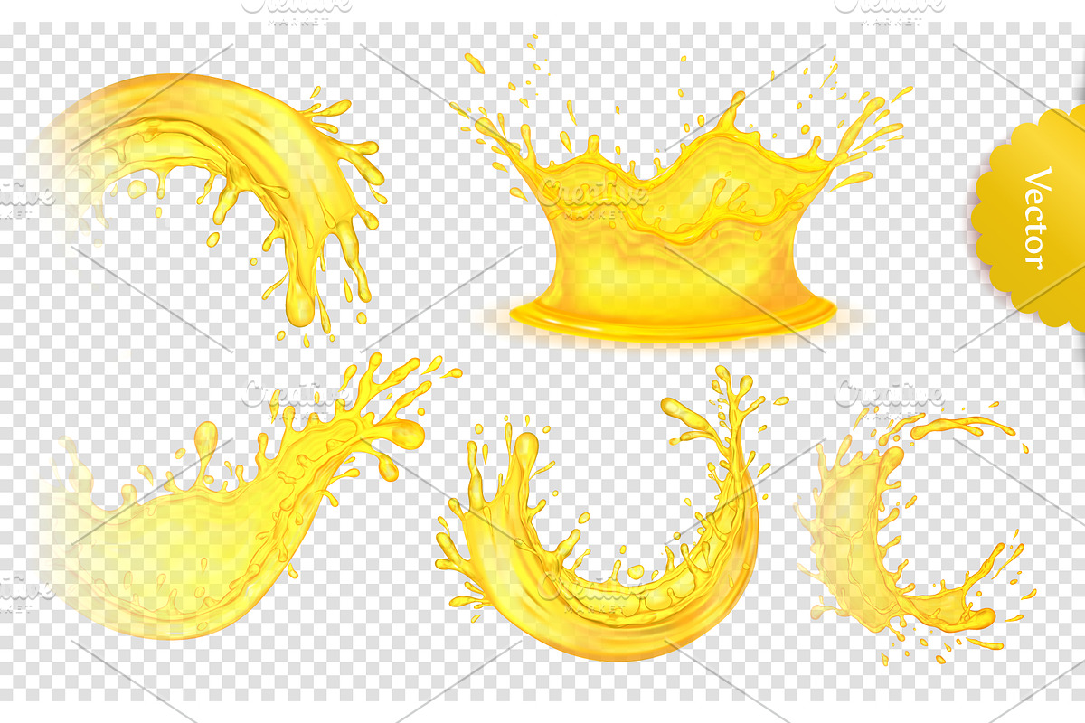 Realistic golden liquid splash, a Decorative Illustration by Yayasya (Photo 1 of 3)