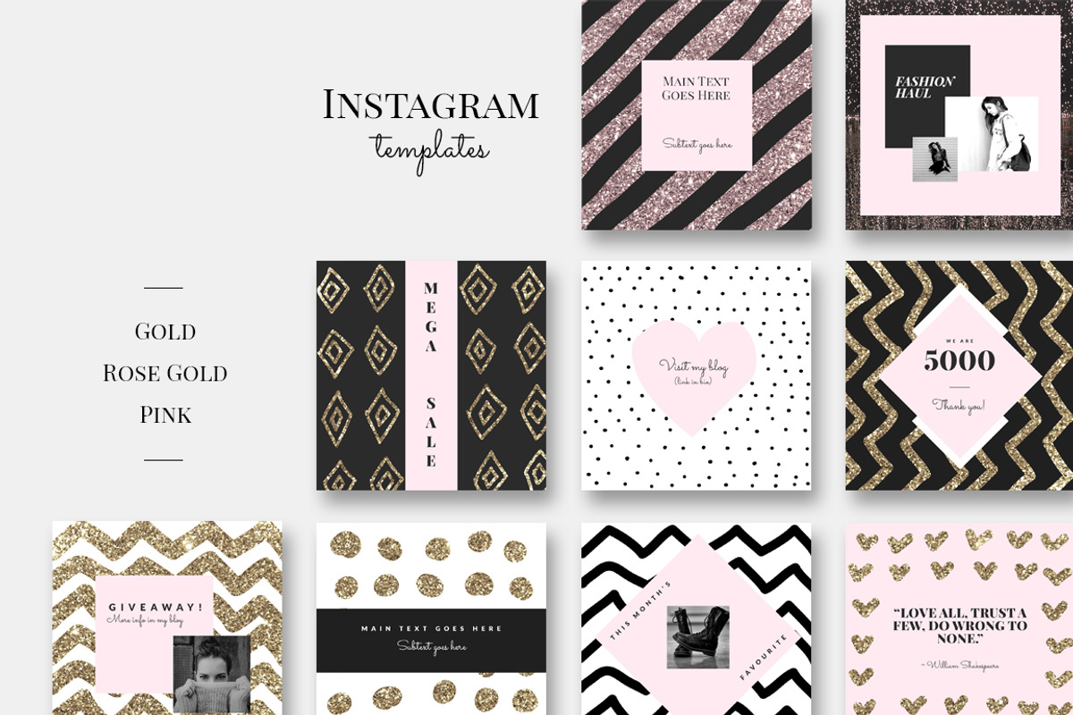 90% OFF | BUNDLE-Instagram Templates, a Social Media Template by CreativeFolks (Photo 24 of 36)