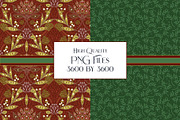 William Morris Style Christmas, a Pattern Graphic by RachelStudio (Thumbnail 4 of 6)