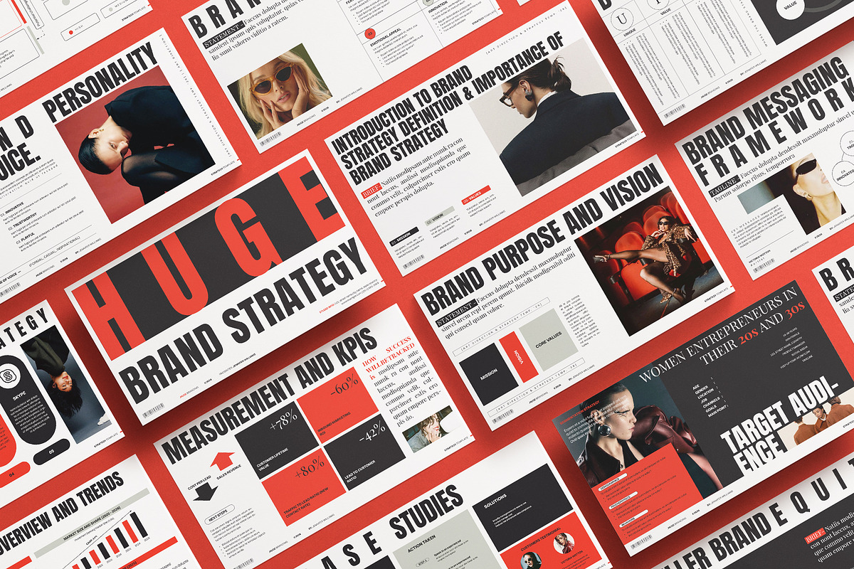 HUGE | Brand Strategy Template Canva, a Presentation Template by ArtisanaAura (Photo 1 of 11)