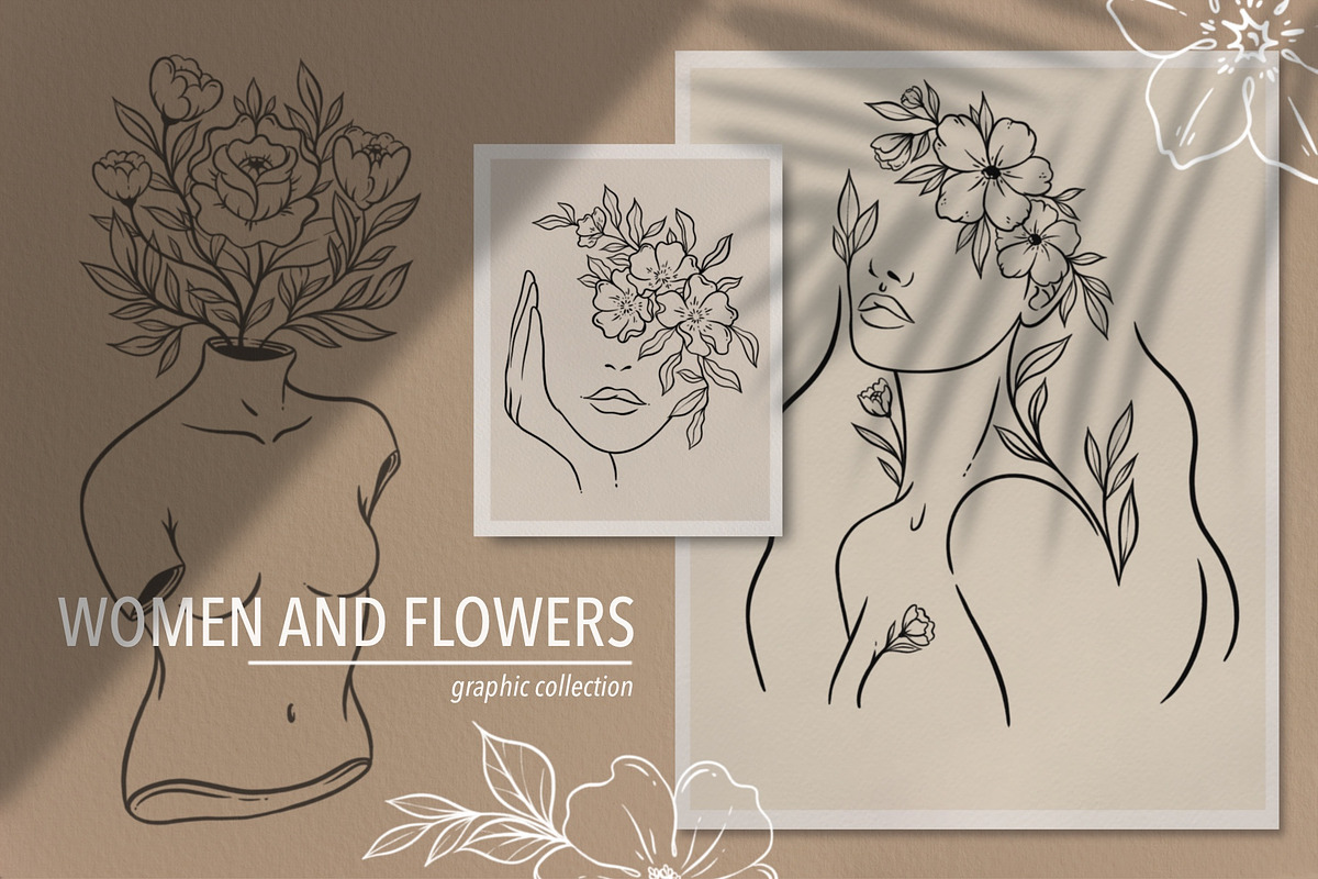 Women & flowers BUNDLE, a Graphic by heyXeni (Photo 3 of 68)