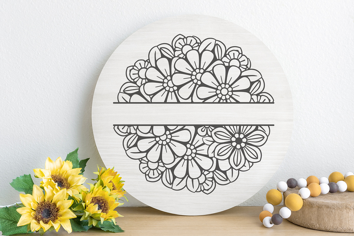 50 Split Floral Mandalas Bundle, a Decorative Illustration by Elinorka (Photo 8 of 9)