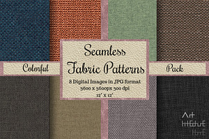 Seamless Fabric Patterns - Colorful, a Texture Graphic by Arthitecture Home