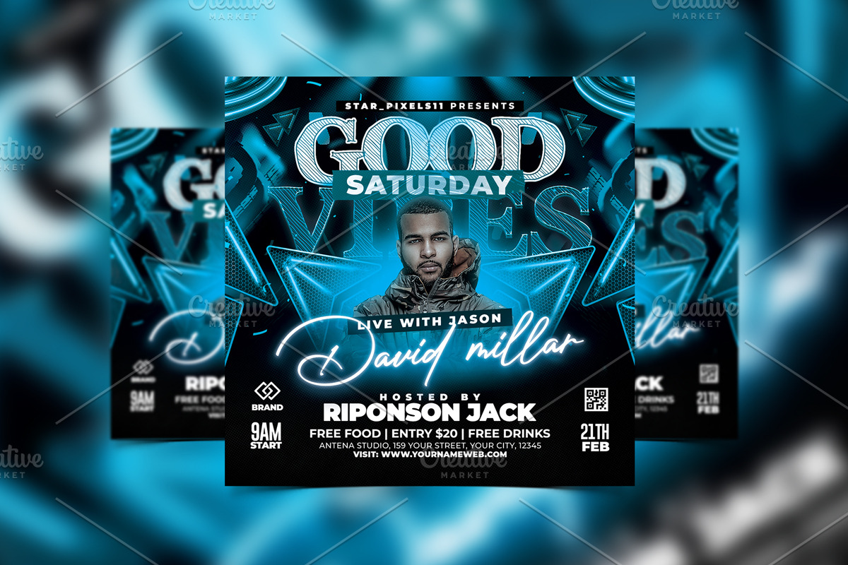 Flyer Template – Modern Club Event, a Flyer Template by StarPixles11 (Photo 1 of 3)
