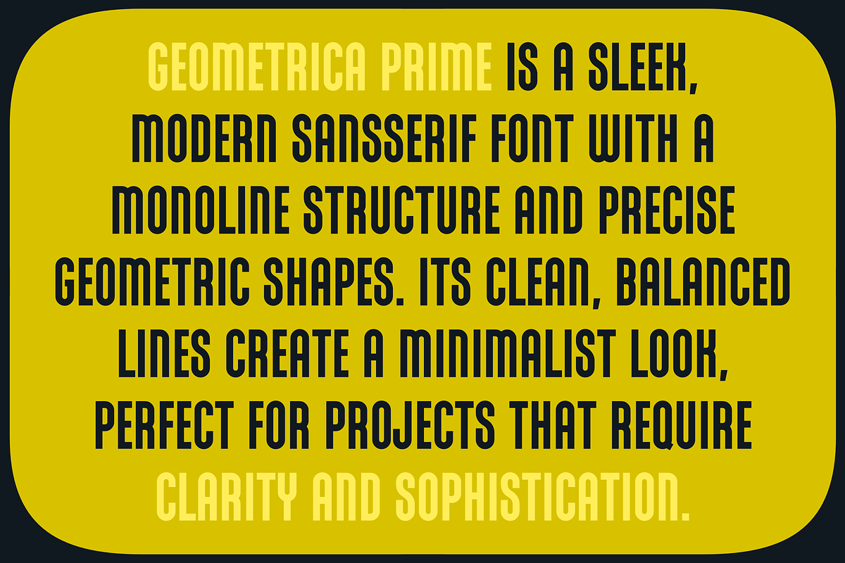 Geometrica Prime, a Sans Serif Font by RADesigns21 (Photo 2 of 7)