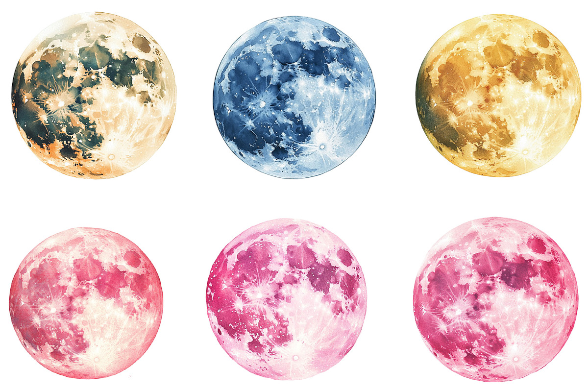 Celestial Moon Clipart Bundle, an Illustration by Pixels.Craft (Photo 5 of 6)