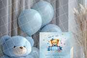 Boy baby shower invitation mockup PS, an Advertising Mockup by Blush Roses Print (Thumbnail 5 of 7)