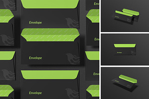 DL Envelope Mockup, a Merchandise Mockup by Pikachudesign