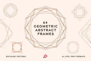64 Geometric Abstract Frames