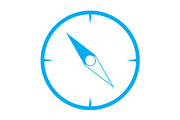 Compass icon design template, a Solid Icon by Sumberpangan (Thumbnail 2 of 3)