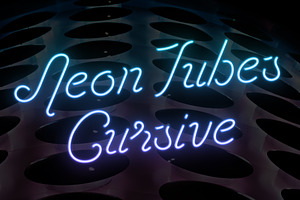 Cursive Neon Tubes Font