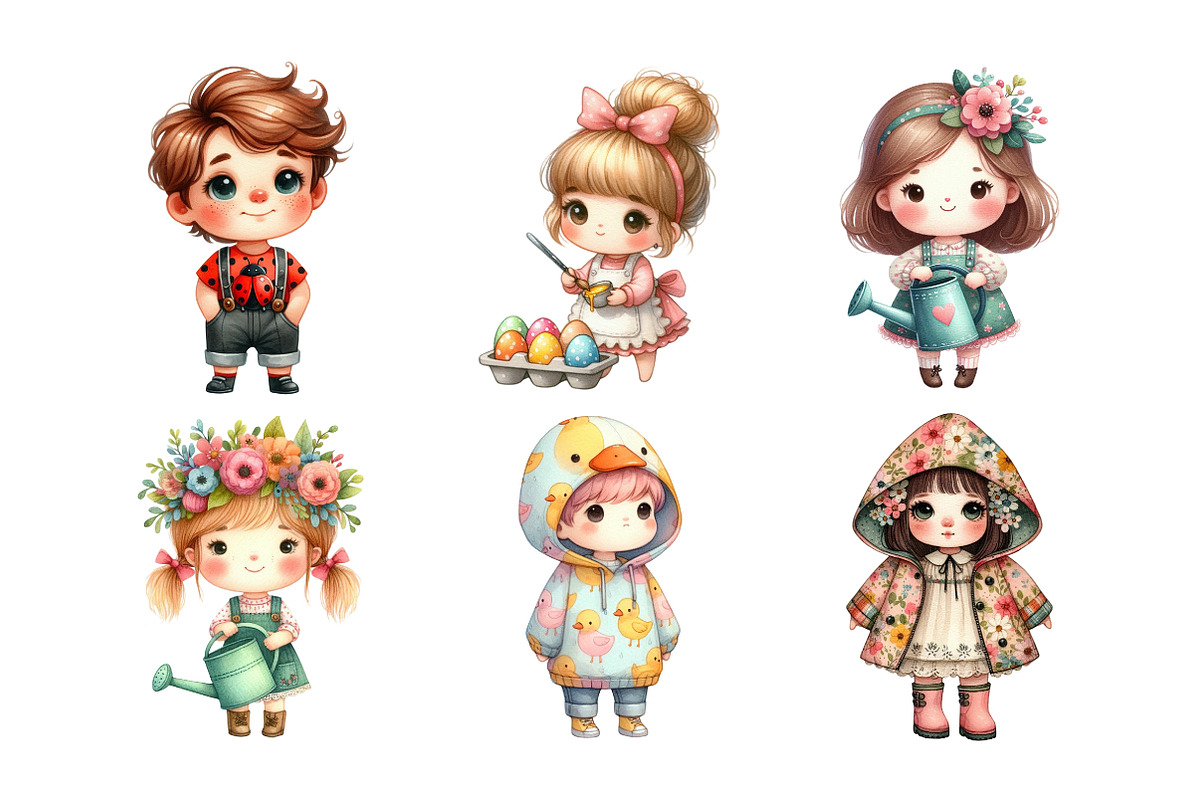 Quirky Cute Little Kids Clipart, an Illustration by Daily.Designs (Photo 4 of 5)